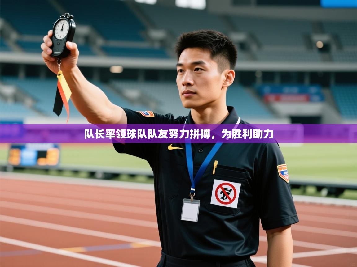 队长率领球队队友努力拼搏，为胜利助力